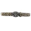 Bohemian Women's Leopard Print Rhinestone Leather Belt - Ethnic Style Versatile Accessory