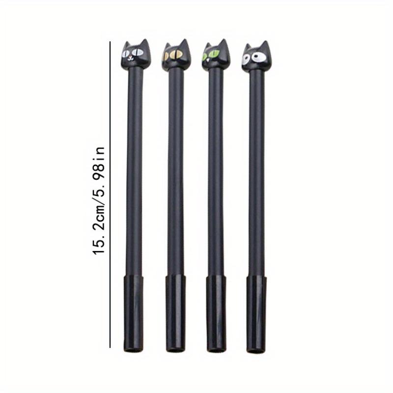 Back to school season 10pcs 0.5mm creative black kitten gel pen cute cartoon stationery water-based pen small fresh office signature pen