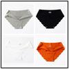 4-balení bezešvých dámských kalhotek středního pasu plus size z ledového hedvábí - Sexy letní trojúhelníkový design