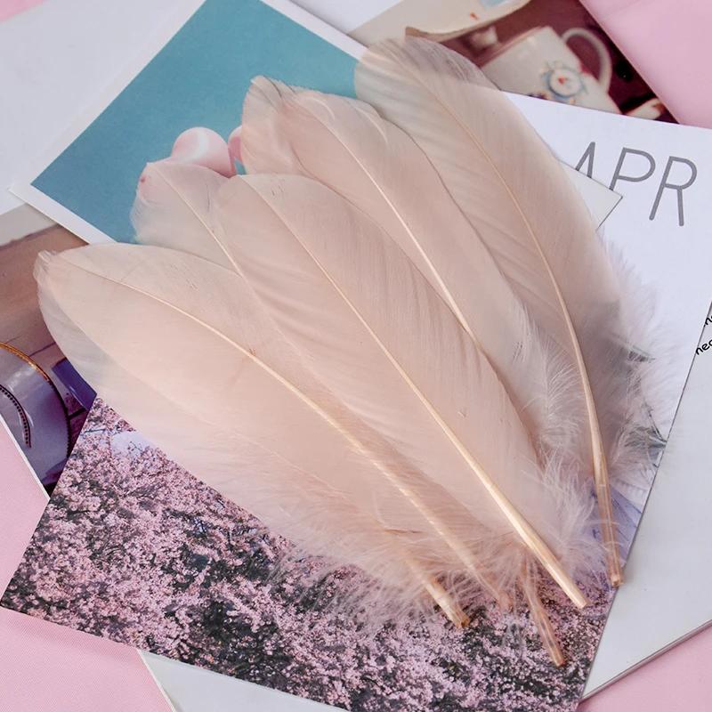 

10-500PCS Natural Goose Feather 15-20cm Colorful Swan Feather for DIY Home Party Decor Craft Costume Jewelry Sewing Accessories 10pcs шампанского