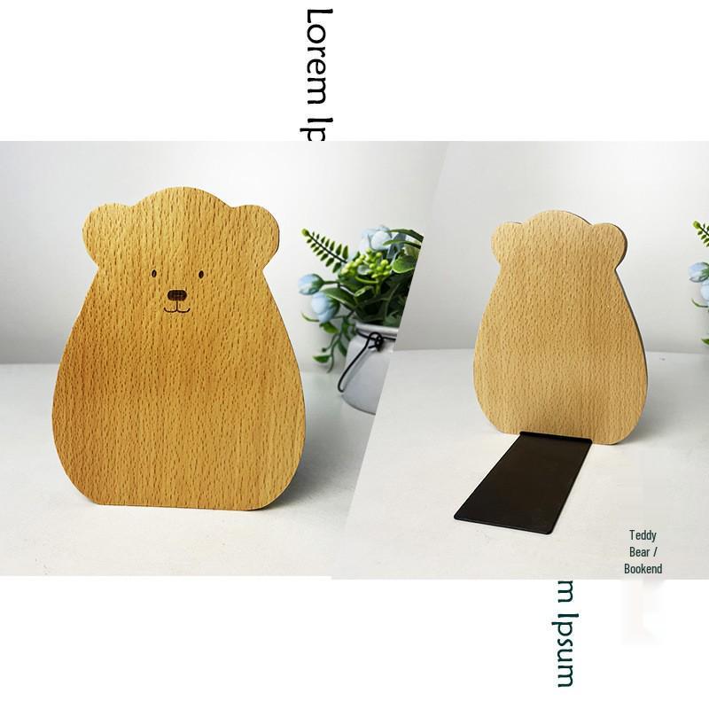 Solid Wood Desktop Book Stand and Organizer