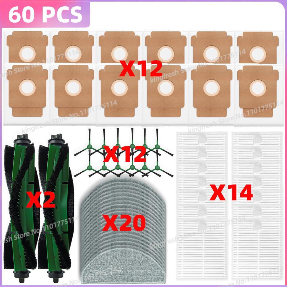 Fit For iRobot Roomba Combo Essential/ 2 Essential, Vac 2 Essential, 104 / 105 Combo Parts Main Side Brush Bag Filter Mop Cloth