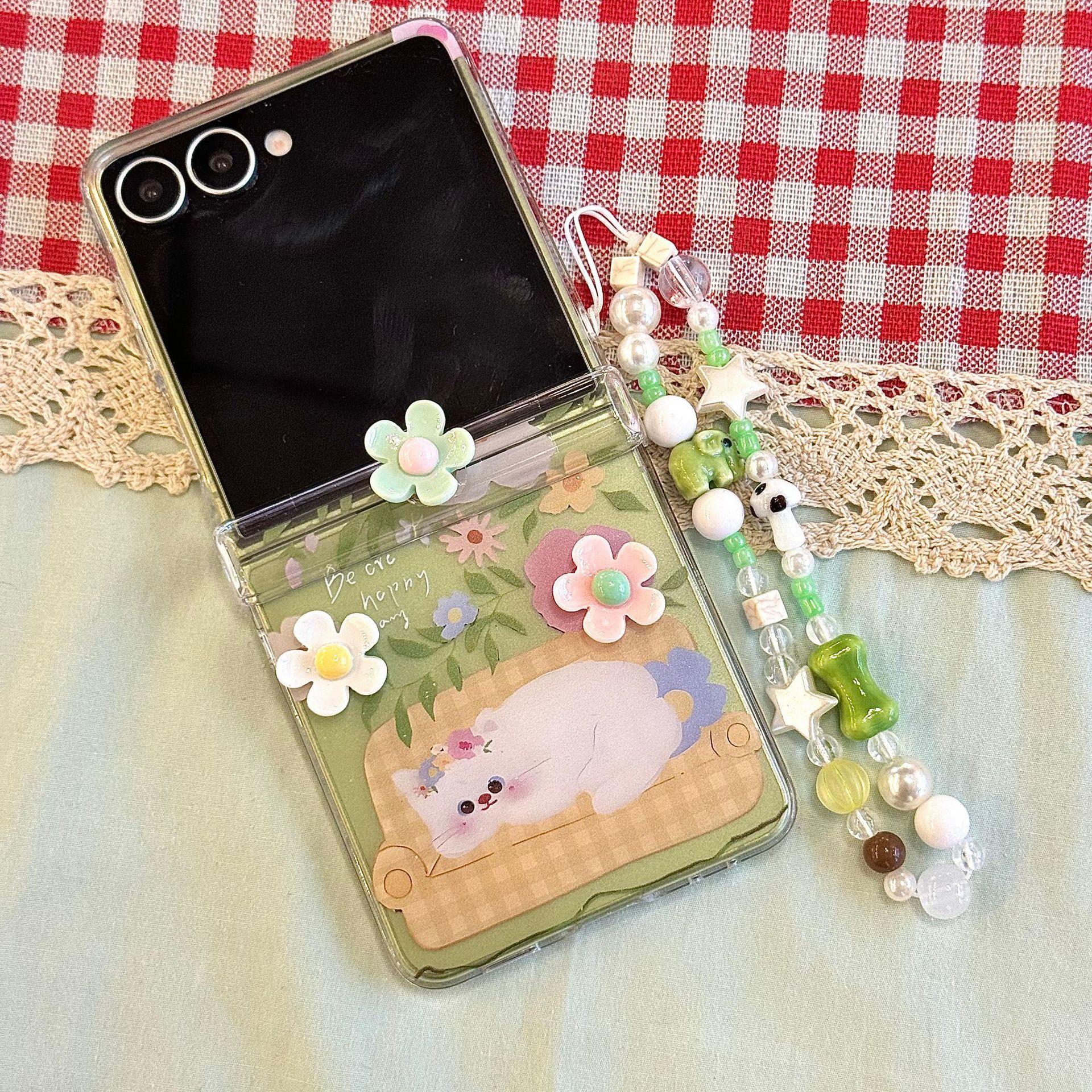Phone Cases Samsung, 3D Flower & Cat Folding Cases Samsung zflip 7