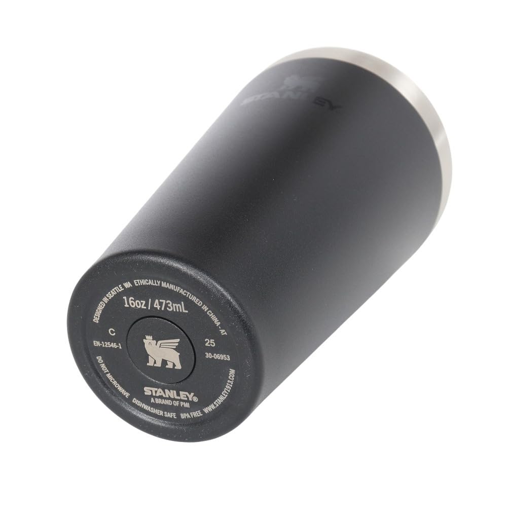 STANLEY Camping Size Cup/Mug, Pint, 0.47L, Black, 2.0, 10-13026-028 (Black/FF)