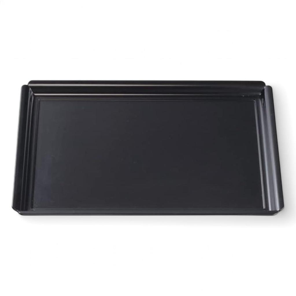 Made in Japanese Mokko Small x x J-kitchens Placemat, Japan, Tray, 5-Shaku Square, Black, Lightweight, (45.5cm 33.9cm 2cm)