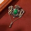 Baroque Court Brooch, High-end Design Chain, Fringed British Brooch, Ancient Women's Pin