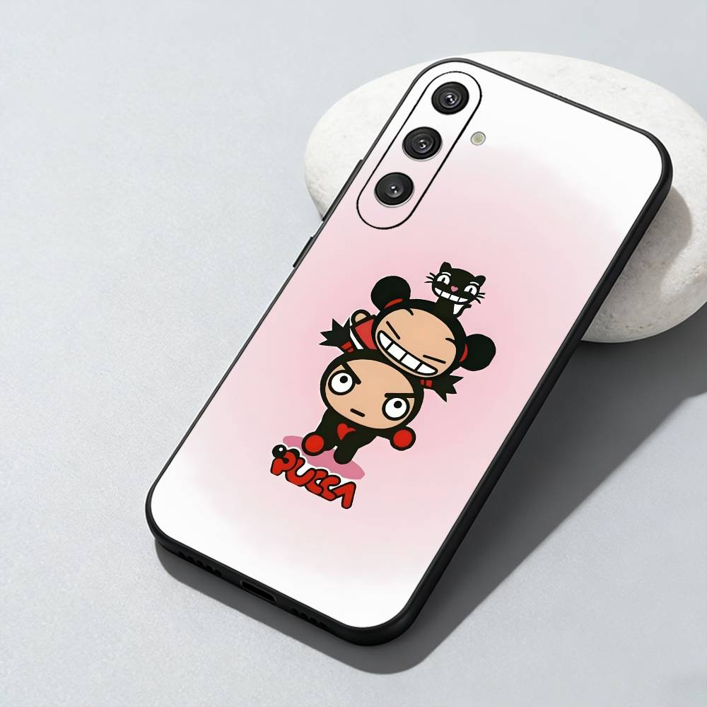 

Couple Puca Y Garu Printed Phone Case For Samsung Galaxy A73,A72,A71,A70,A52,A51 Others Soft Black Cover Samsung a22 4g