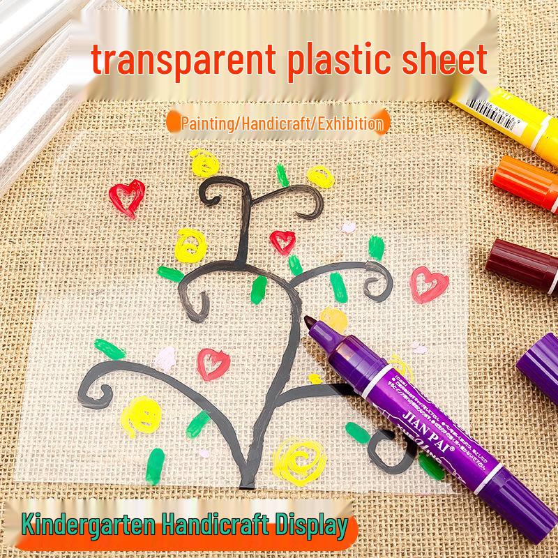 

Children s Art Decoration: Transparent Plastic Graffiti Sheets for Kindergarten Walls