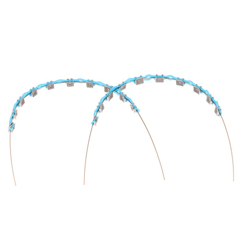 2Pcs/Pack Colorful Hook Temporary Tooth Decoration With Metal Wires Metal Bracket Orthodontic Ligature Ties Dental Decorations
