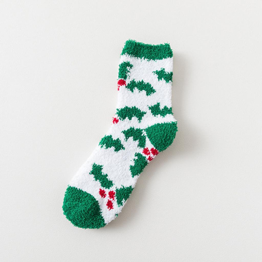 Șosete de Crăciun pentru femei, cu lână de corai groase, plus șosete de podea calde, în șosete tubulare