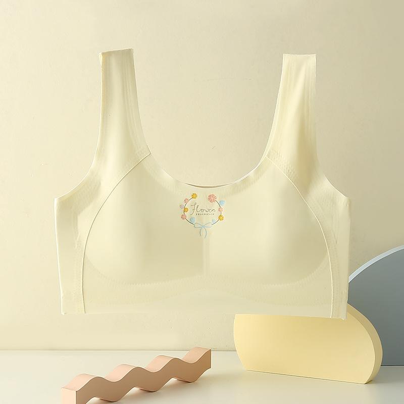 Seamless Wireless Minimizer Training Bra for Teen Girls, Puberty Development Anti-Exposure Camisole Vest for Students