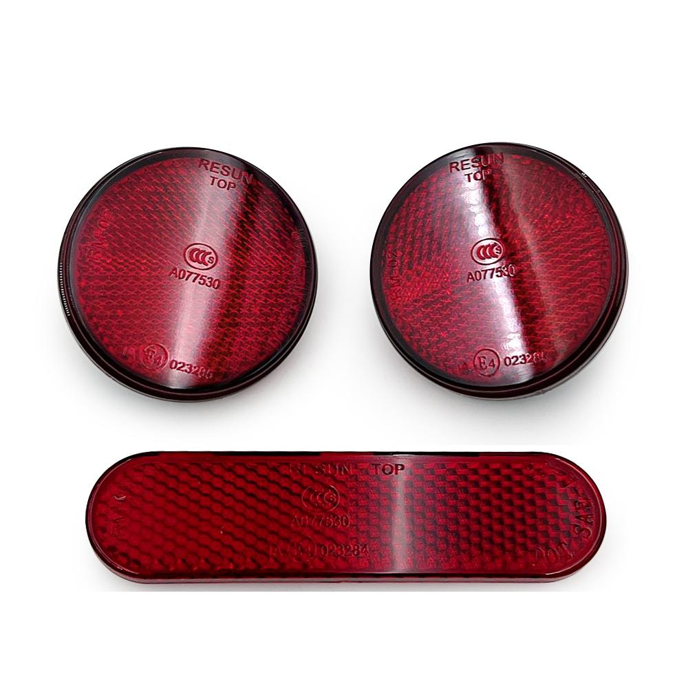 Motorcycle Safety Reflector Kit Night Riding Accessories Rectangular Stick-on For Vespa Sprint150 Primavera150