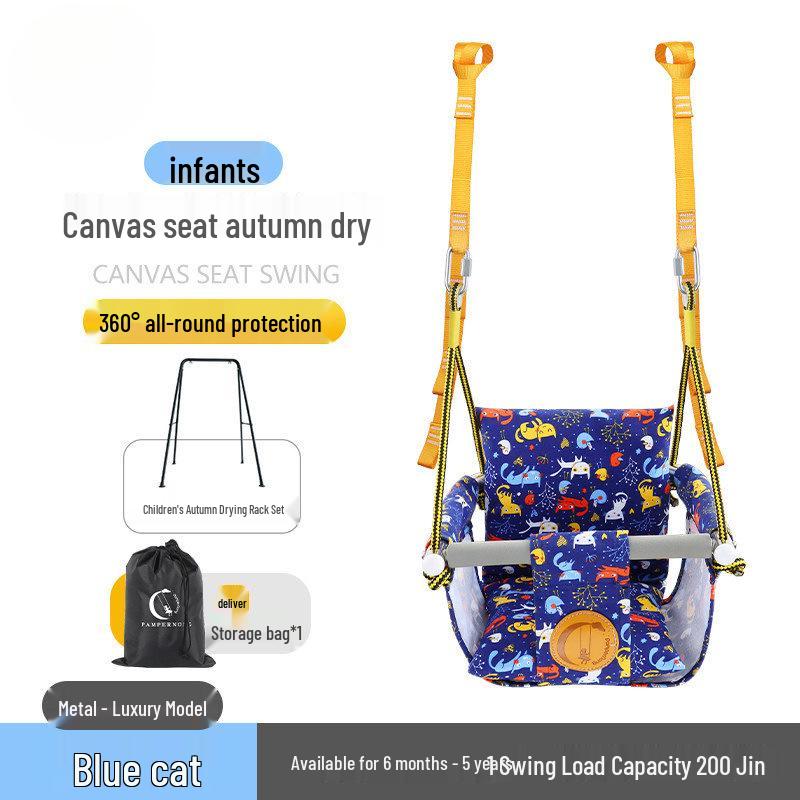 Pure Cotton Baby & Infant Hanging Basket Chair for Indoor/Outdoor Use