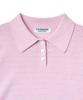 Tudument Stripe Long Sleeve Polo Knit_Pink