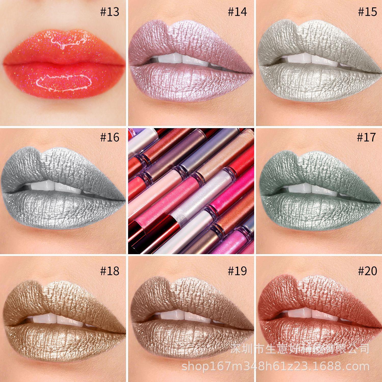 

Перламутровый Металлический Матовый Блеск для Губ - Нелипкая, Увлажняющая Помада (Без бренда) Pearlized #02