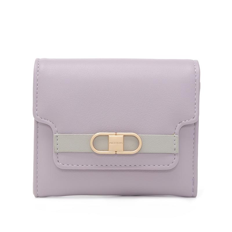 

Женский кошелек-шорты, персонализированная простая универсальная женская сумка с тремя отделениями фиолетовый