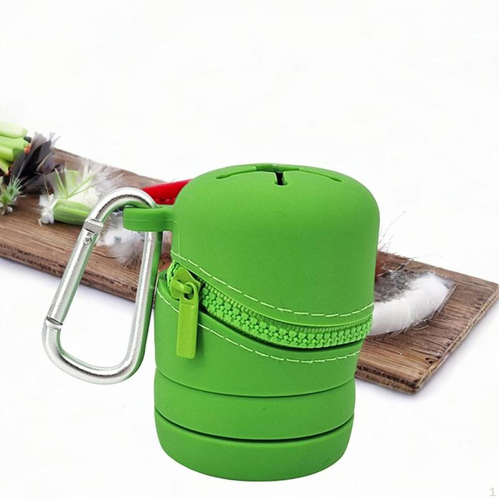 

Рыболовный контейнер для микромусора с большим горлышком, складное оборудование для мусора, чехол для мух зелёный