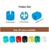 Colorful Transparent Size Ring Tags for Clothing Hangers with Numbers
