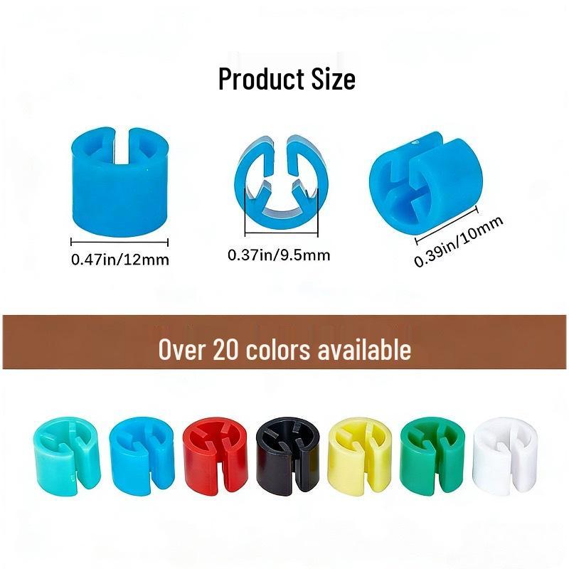 Colorful Transparent Clothing Size Tags - Large Round Numbered Hangers