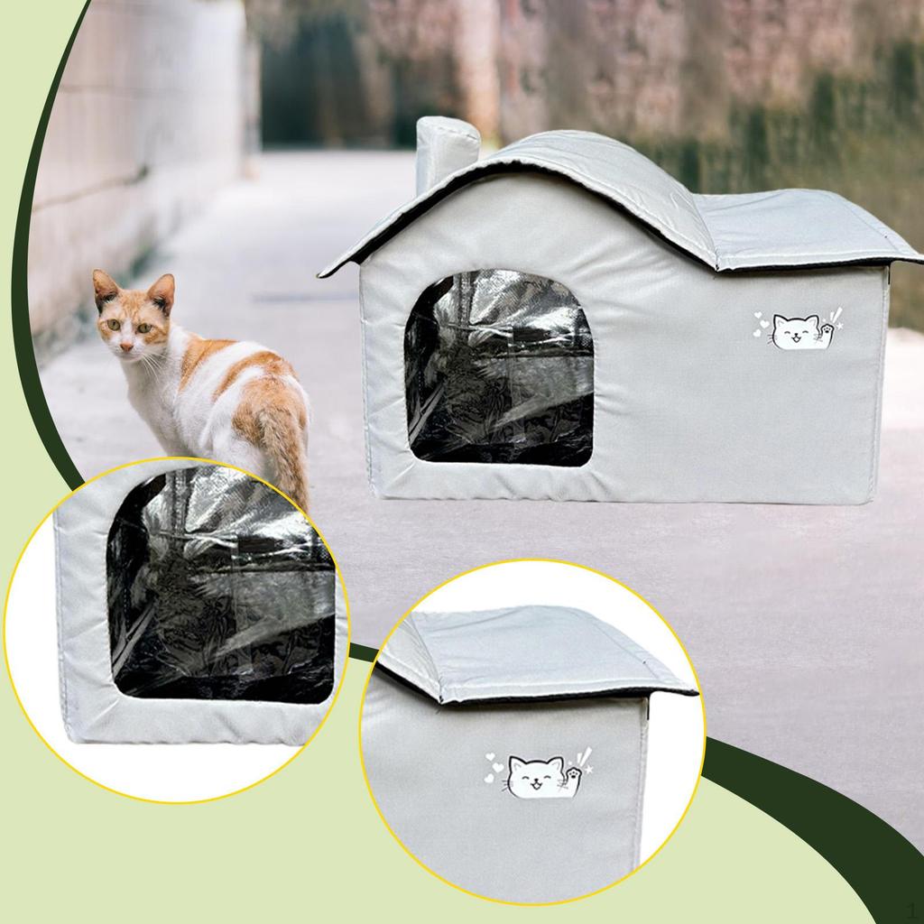 Stray Cats Shelter Cat Bed Pet Supplies Feral House Outdoor for Park Hedgehog Barn