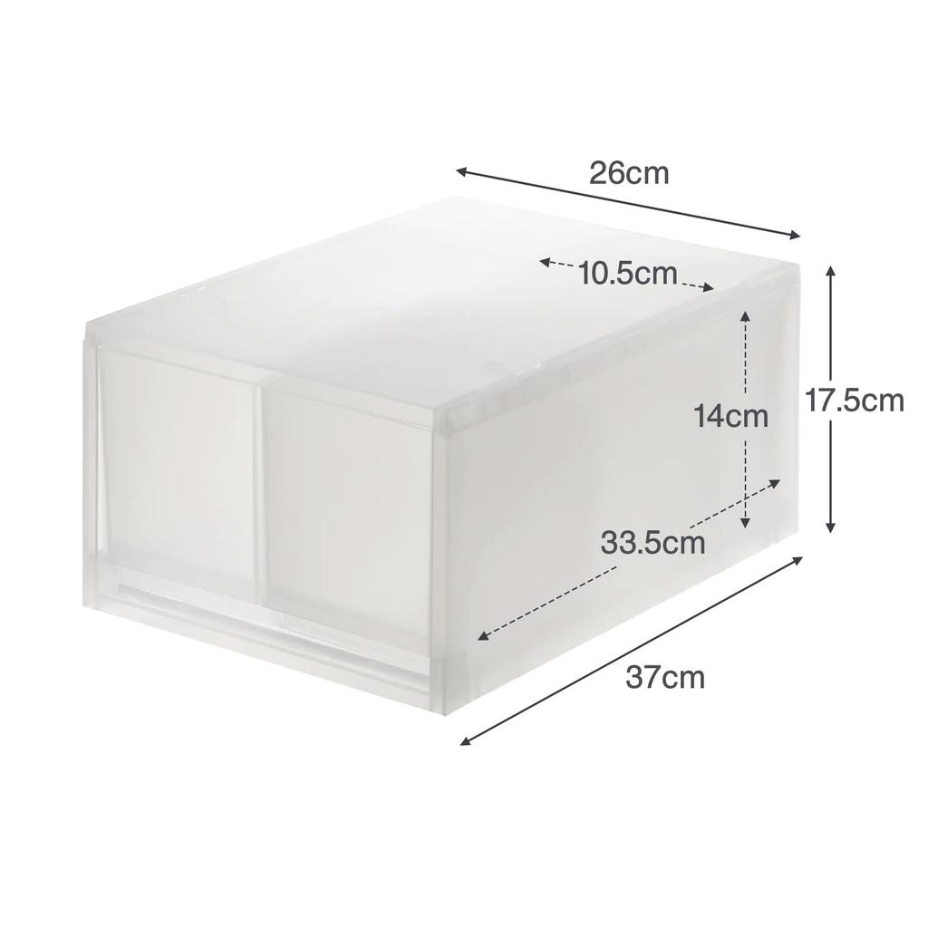 MUJI Polypropylene Small Item Storage 2 83831813 Case, Large, Drawers,
