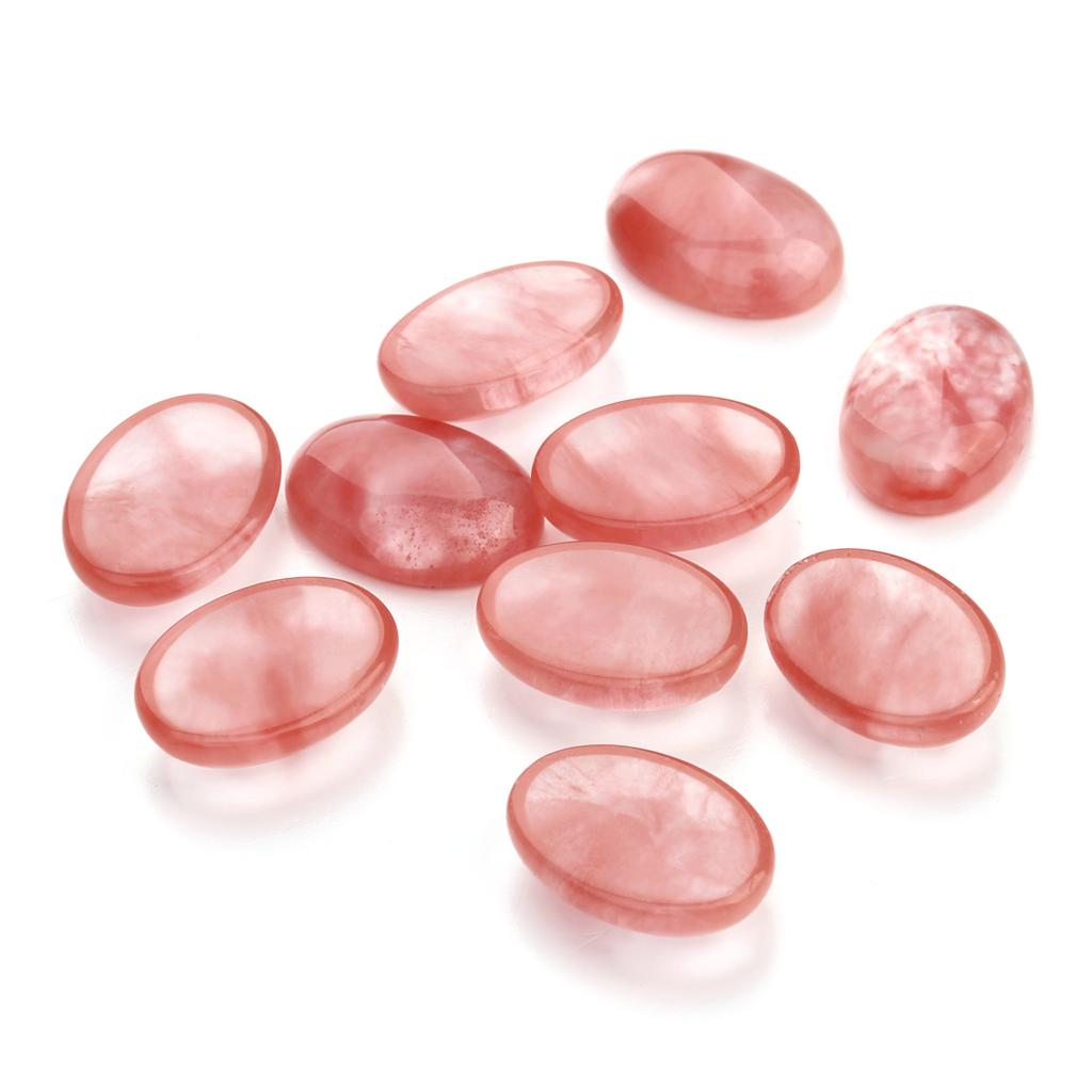5/10 Pièces/Paquet Cabochon Pierre Naturelle Agate Ovale Lapis Œil de Tigre Perles Libres Dos Plat Cabochon Camée Entretoises Pour la Fabrication de Bijoux