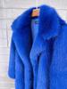 Women's Faux Fur Medium-Length Suit Collar Winter Overcoat