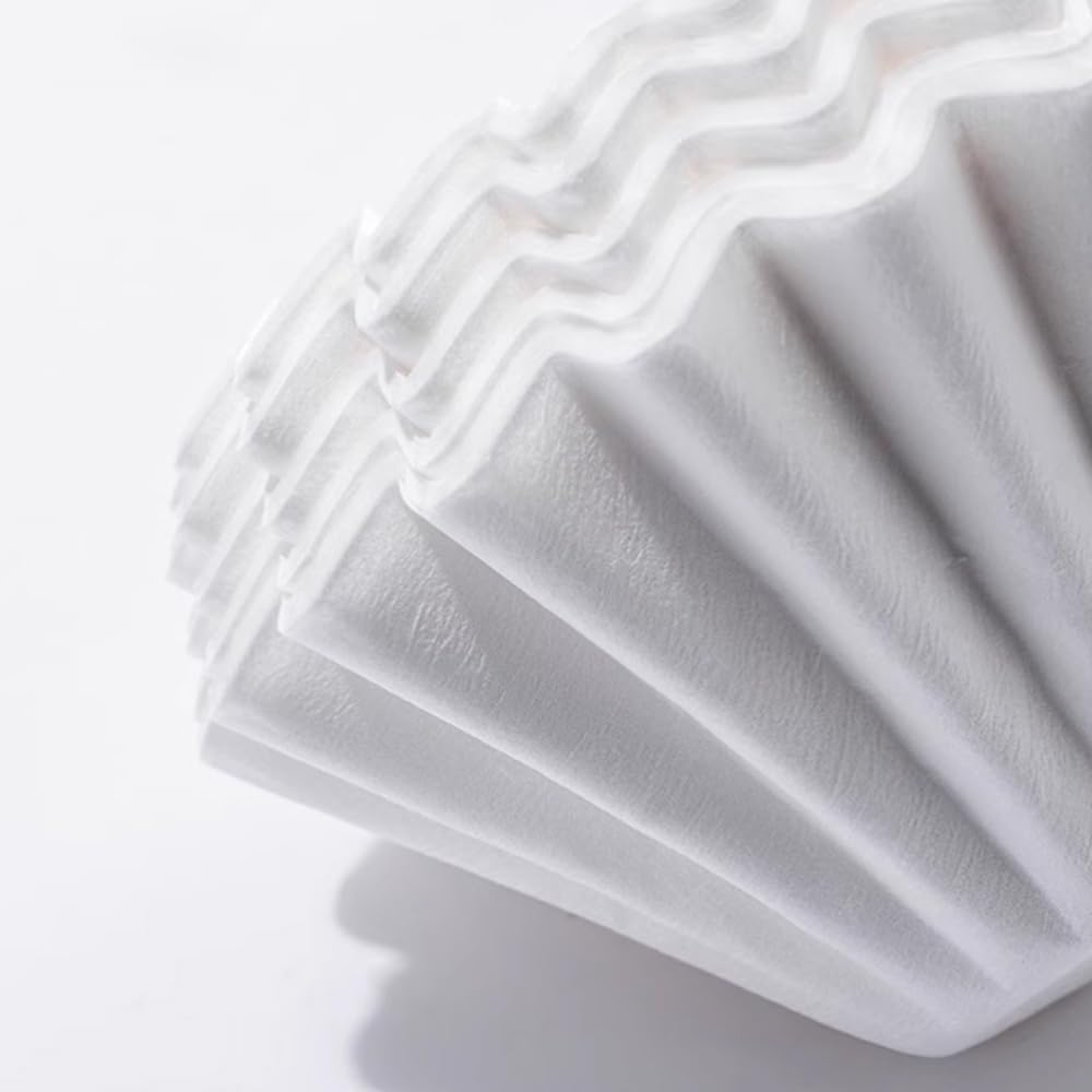 100-Pack Wave Drip Filters, 155 Coffee Filters (Serves 1-2 People), Paper, Portable for Travel, Office Use, and Homemade Coffee Brewing (White)