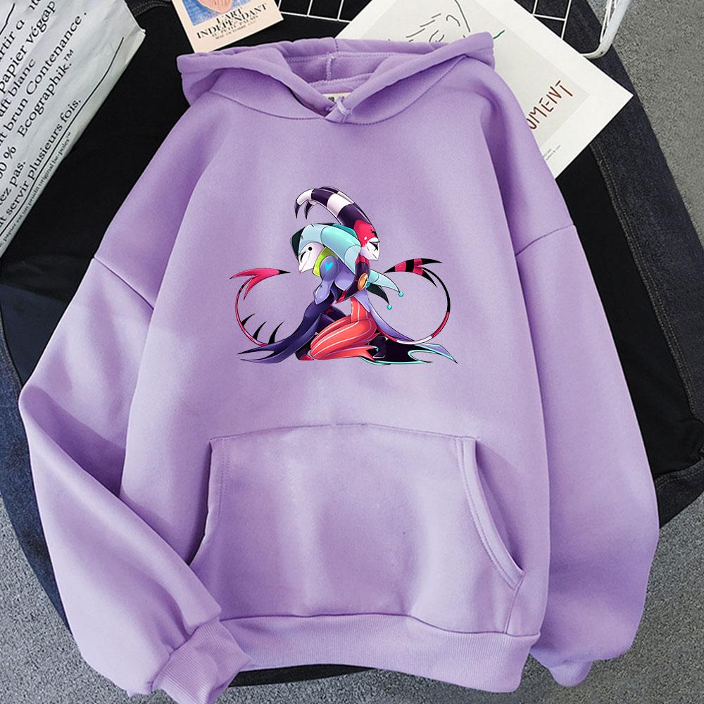 Helluva Boss Anime Print Hoodies Graphic Printing Harajuku Kawaii Sweatshirt With Hooded Cute Clothing Sudaderas Cartoon Hoody