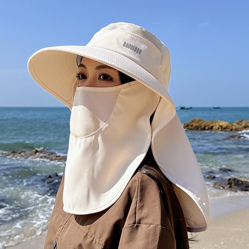 

8458 Весенне-летняя модная солнцезащитная шляпа с большими полями, шаль, закрывающая лицо, шляпа рыбака с отверстием для хвостика, солнцезащитная шляпа, детская
