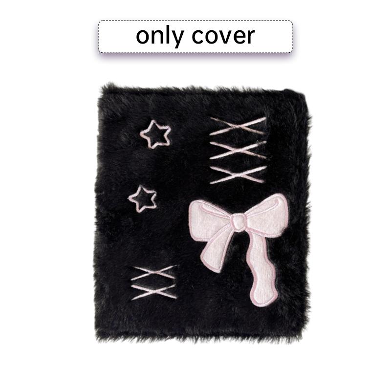 Korea Style A6 Binder Photo Album Cover Plush Bow Protector Case Kpop Idol Photo Collect Card Holder Book School Stationery
