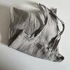 Linen gray striped mini bag