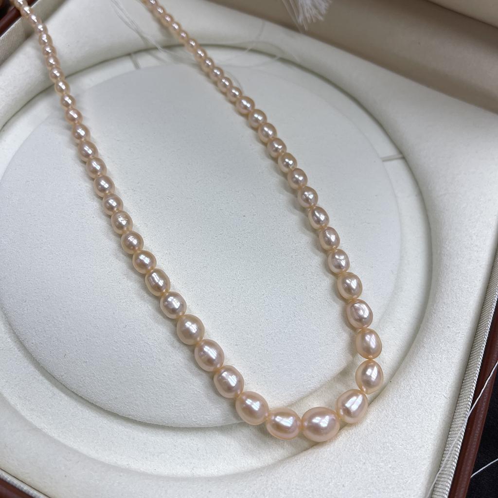 36cm Natural Freshwater Pearl Beads Strand 4-10mm Rice Pearls for Handmade Jewelry Making DIY Necklaces Bracelets Earrings Accessories, Luxury Gifts