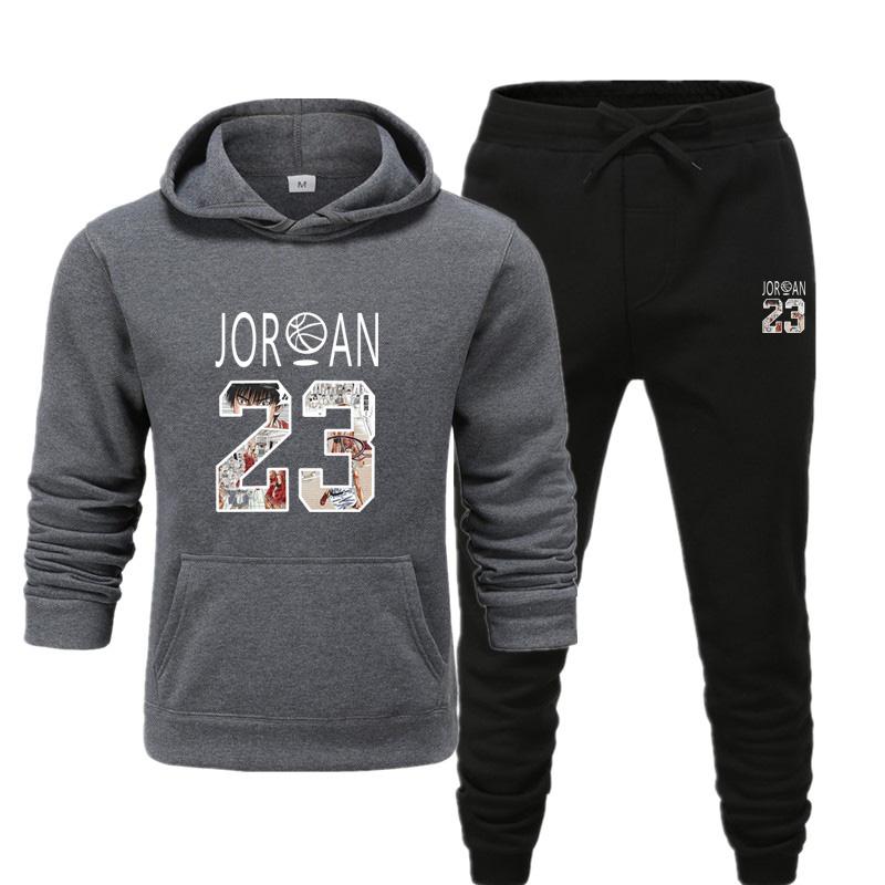 Herbst/Winter Freizeitset Tier Personalisiertes Muster Bedrucktes Hoodie-Set Paar Sportanzug