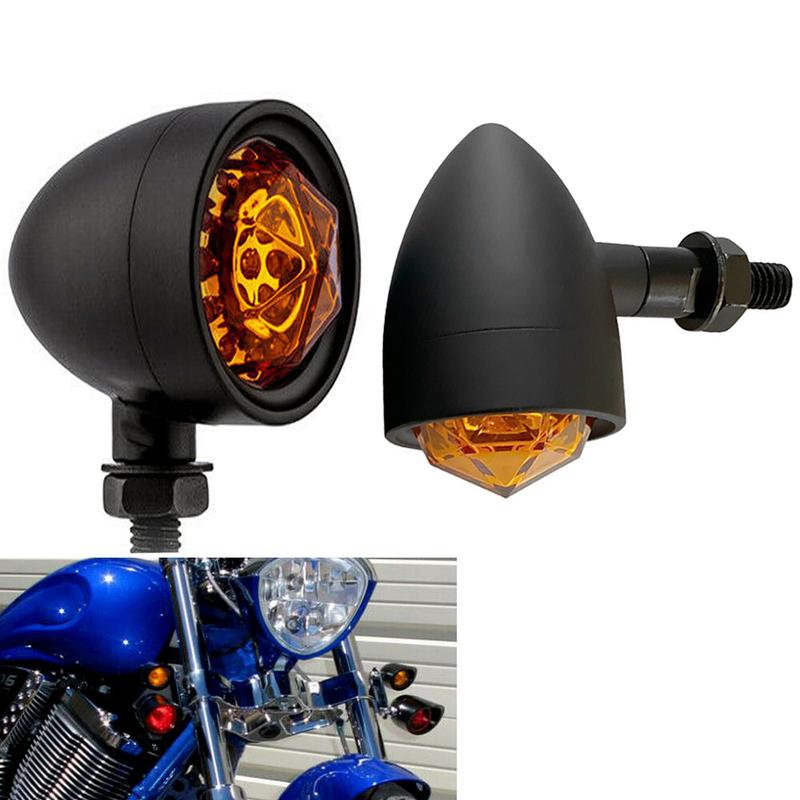2pcs Motorcycle Led Turn Signal Lights DRL Light Flasher Indicator Blinker LED Brake Running Lamp 10mm
