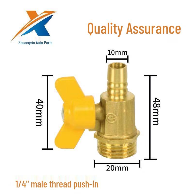 Gas-Kugelhahn aus reinem Kupfer mit Flügelgriff und verdicktem Wasserhahn für Wasserauslass und Sprinkler.