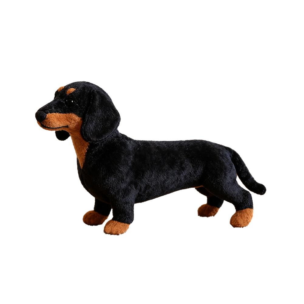 Simulation Dachshund Animal Model Small Ornament Toy Dog Puppy Lifelike Stuffed Toy Pet Dog Handmade Gift