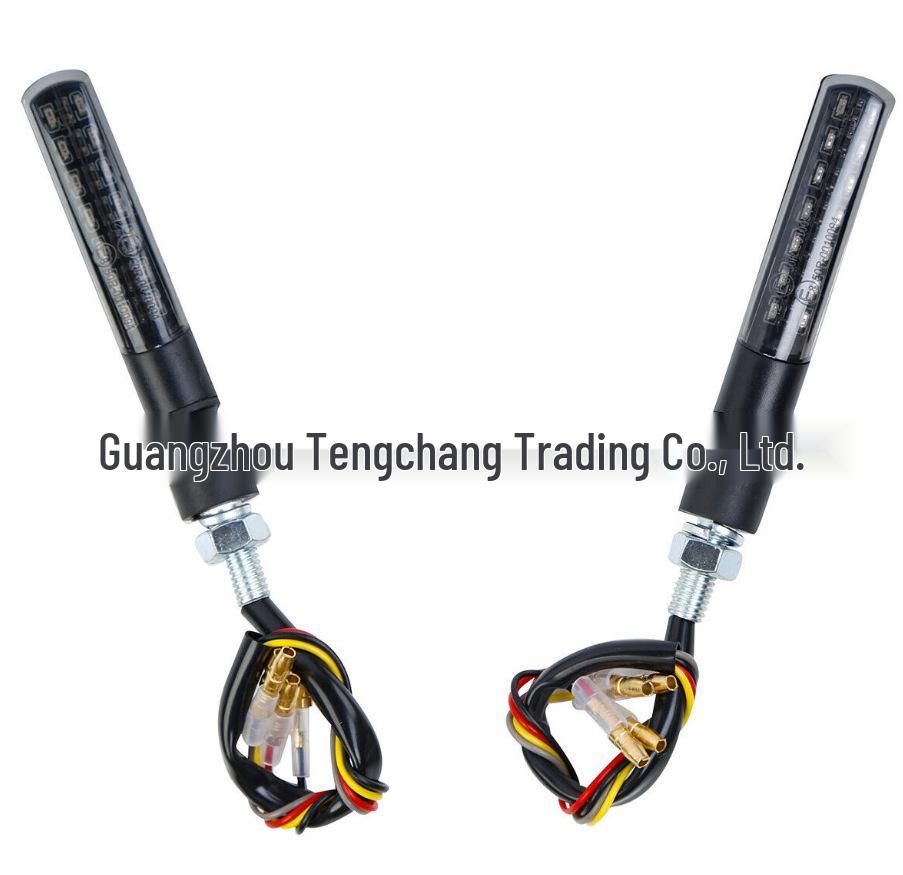 

Universal 12V LED Turn Signal Amber Indicator Lens for Motorcycles - Black, 4-Wire Turn Signal