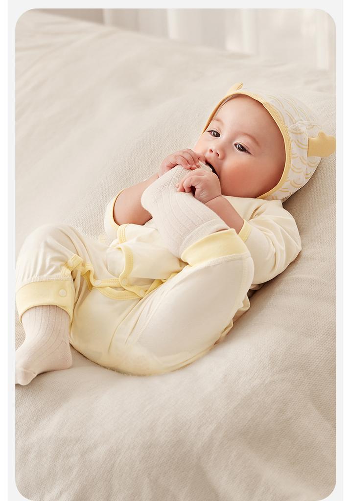 Plant Core Mini Balabala Baby Clothes Baby Thin Jumpsuit Newborn Cotton 2-Piece Set
