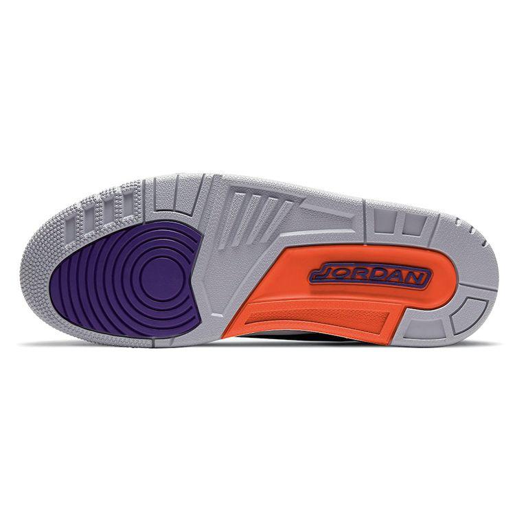 Air Jordan 3 Retro Court Purple Unisex Sneakers Black Cement-Grey White CT8532-050