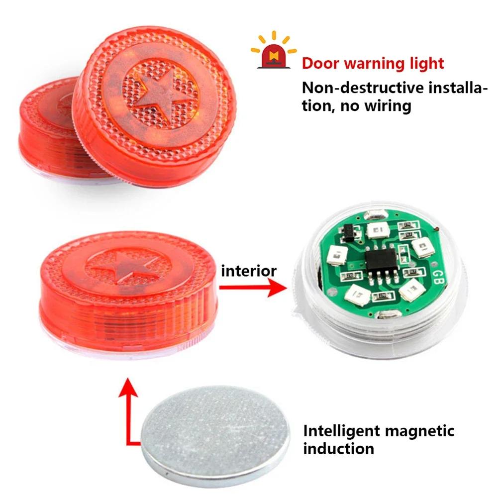 2 Stück Magnetische Drahtlose 5-LED Türöffnungs Warnleuchte Kollisionsschutz für Hyundai ix35 iX45 iX25 i20 i30 Sonata Verna Solaris