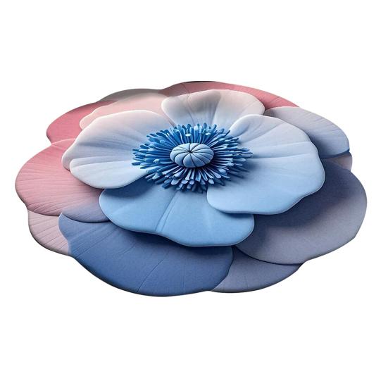 Covor de podea floral 3D Absorbent Covor de baie Covor de zonă cu flori realiste cu suport antiderapant pentru baie, living, dormitor, intrare