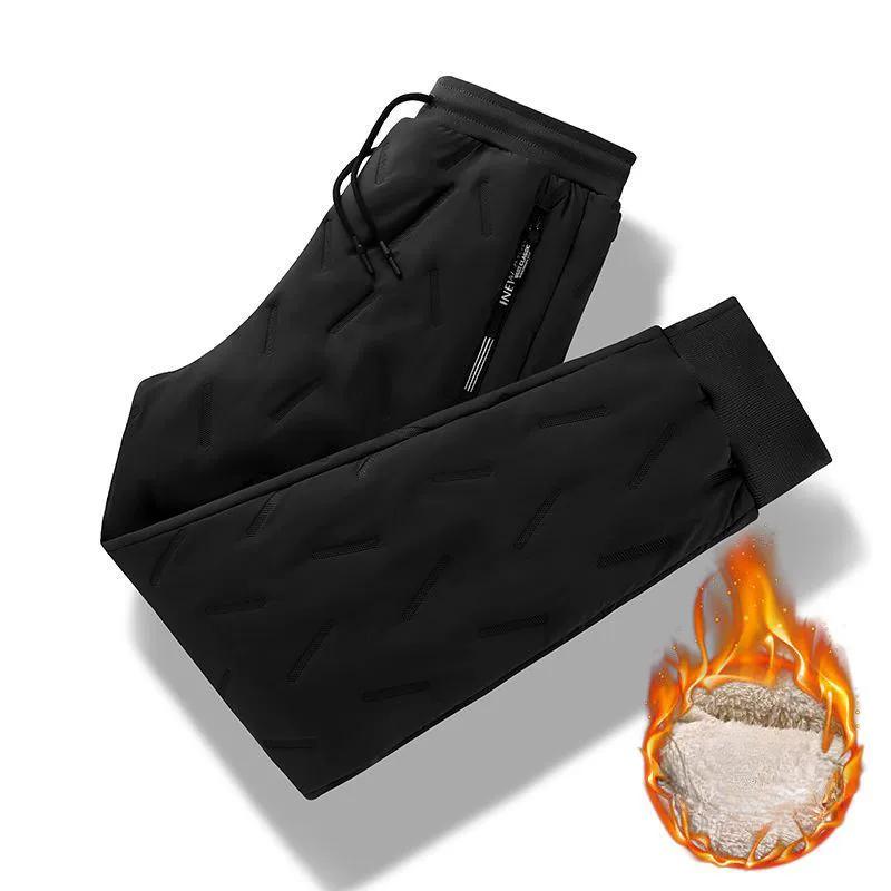 Men's Thick Lamb Wool Pants with Added Fleece, Winter Loose and Warm, Versatile Pants, Sports and Casual Pants