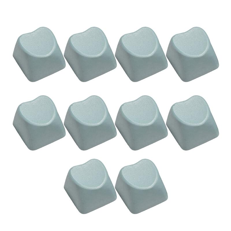 10PCS Heart Shape Keycaps 1U Layout Ergonomic PBT Construction for Mechanical Keyboards