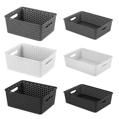 Eleganter hohler gewebter Aufbewahrungskorb Mehrzweck-Webkorb-Behälter mit hohlem Akzent zur Optimierung von Räumen