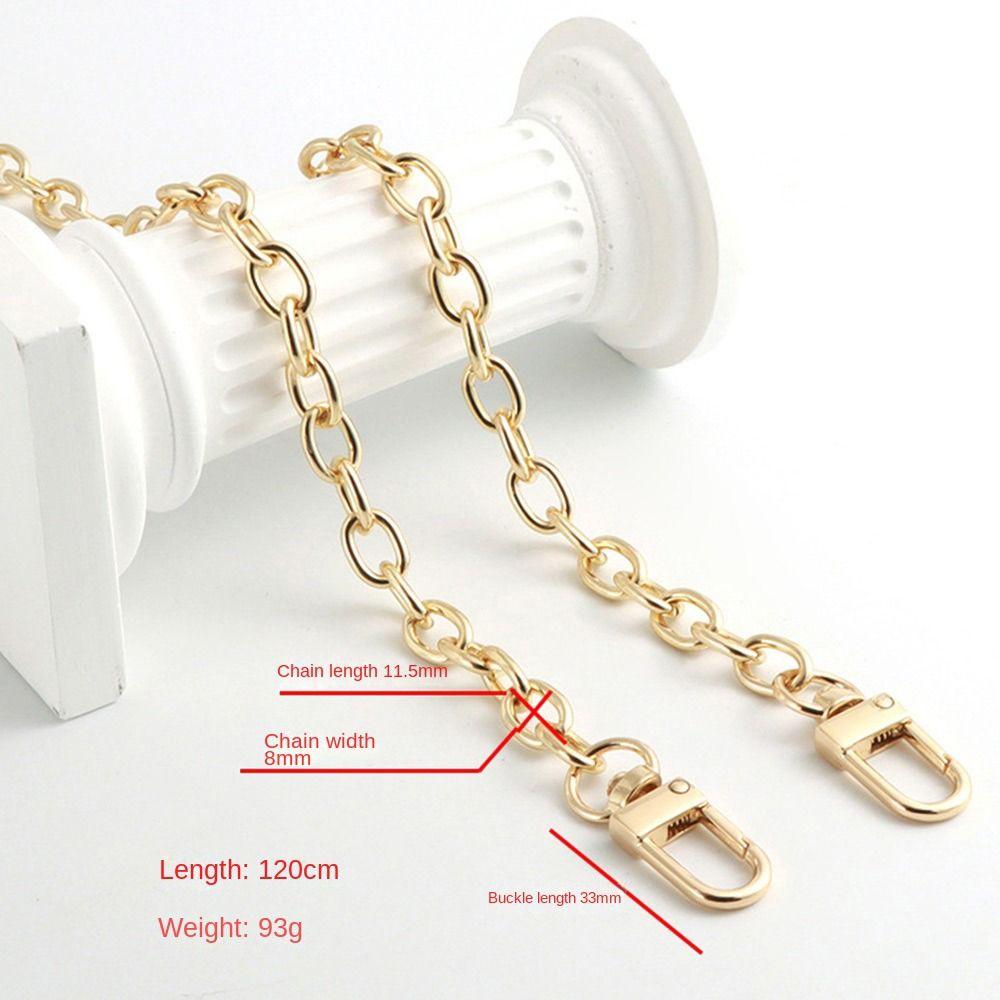 DIY Bag Accessories Gold Silver Black Metal Bag Chains Adjustable Luxury Crossbody Chain Single Shoulder Strap