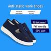 Breathable Blue Anti-static Work Shoes with Soft PU Sole and Medium Towel Lining