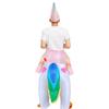New Kids Colorful Unicorn Inflatable Costume Anime Suits  Mascot Halloween Party Cosplay Costumes for Man Woman Boys Girls