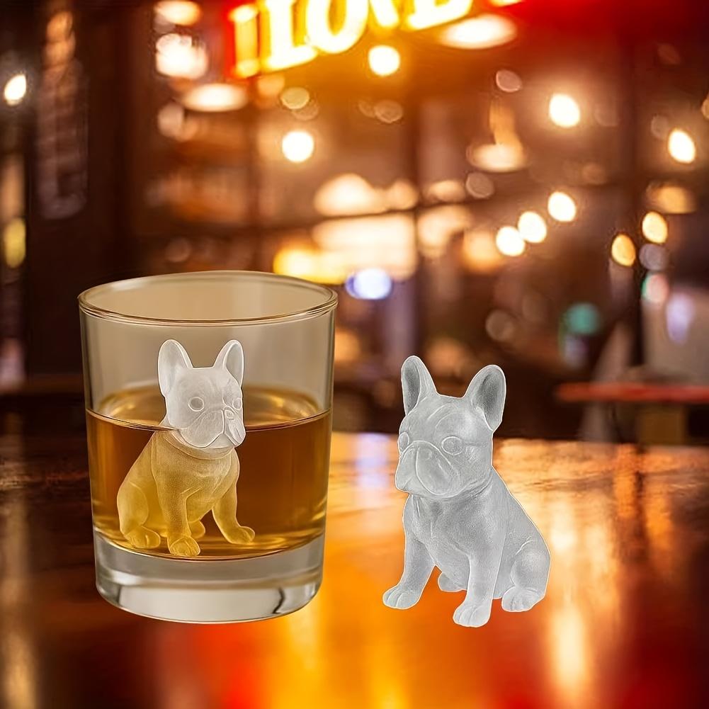 1pc French Bulldog Ice Cube Mold, 3D Silicone Dog-Shaped Ice Grid, 6-Hole Fun Animal Shaped Large French Bulldog Ice Tray, Cute Novelty Dog Ice Box