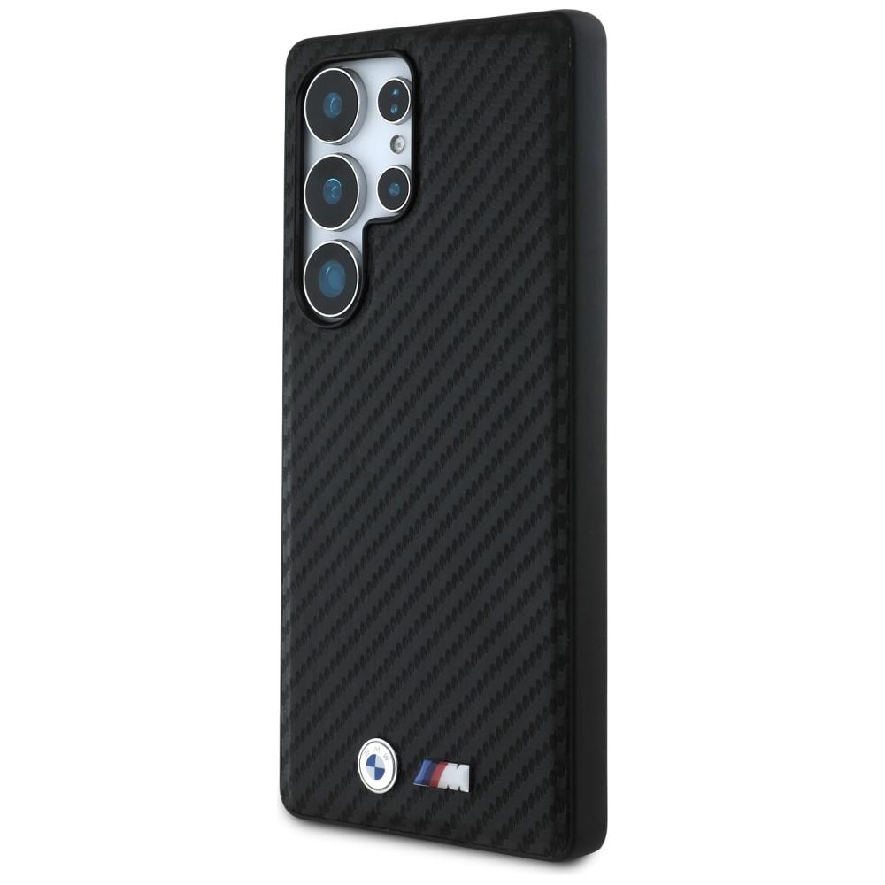 BMW Leather Carbon MagSafe Case for Samsung Galaxy S25 Ultra Black